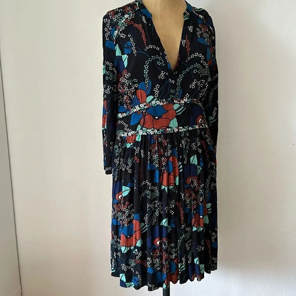 Ba&sh sz 2 Agathe Noir Lady Dress great pre owned cond, v neck side zip viscose - Picture 1 of 8
